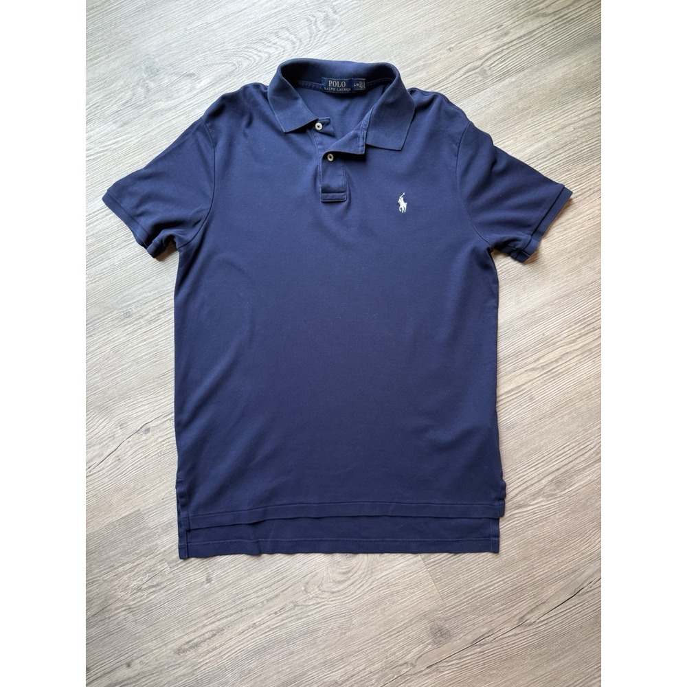 Polo Ralph Lauren Navy Blue Polo Shirt Men's Large L Short Sleeve Classic Pony
